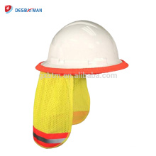 2018 Venta al por mayor de calidad superior Sombrero Sun Shade Reflective Neck Shield Protect casco respirable para los trabajadores de la construcción ferroviaria